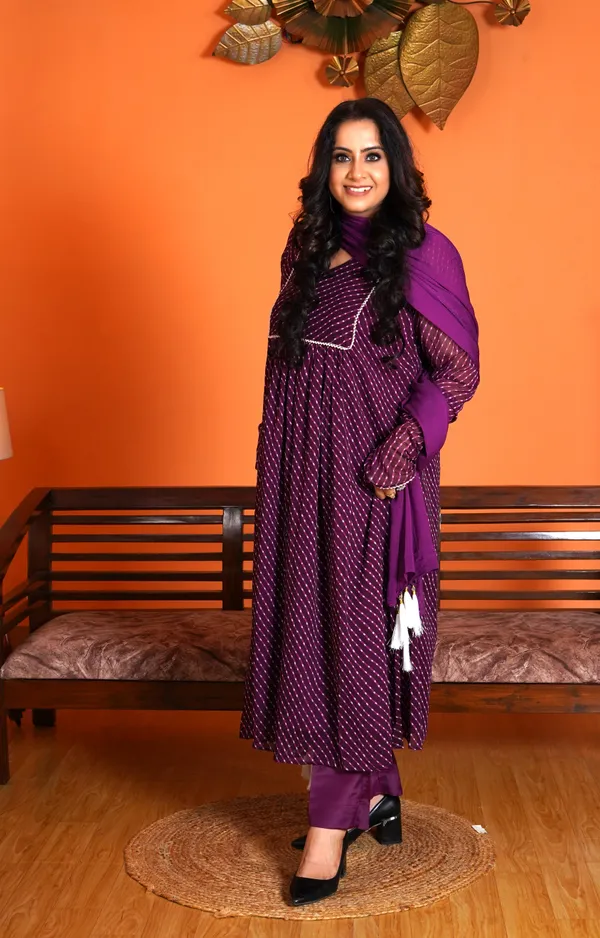 Purple_Rayon_Premium_Long_Dress_With_Dupatta_For_Women_&_Girls