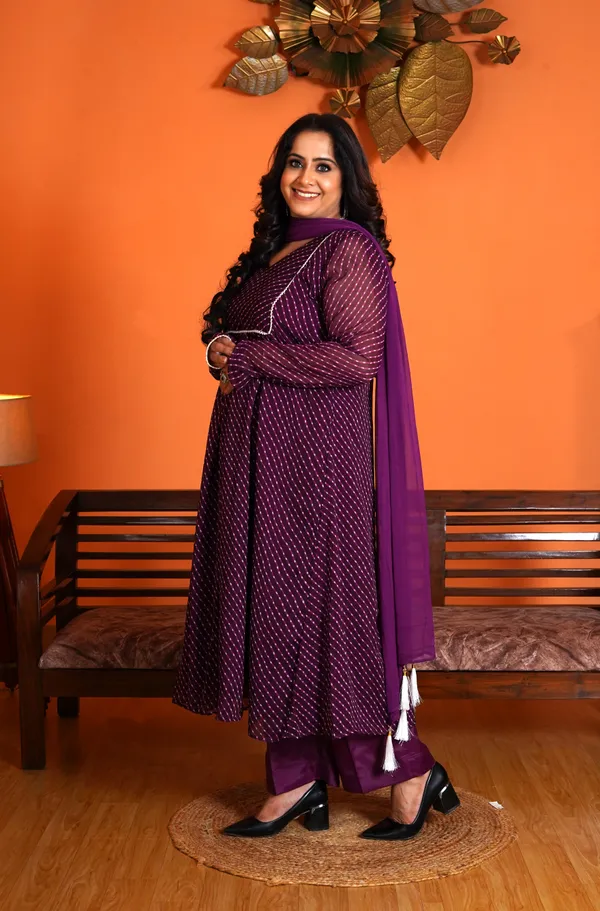 Purple_Rayon_Premium_Long_Dress_With_Dupatta_For_Women_&_Girls