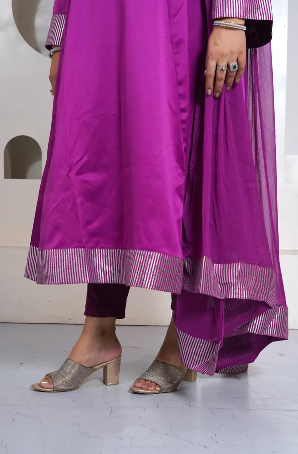Purple_Rayon_Premium_Long_Dress_With_Dupatta_For_Women_&_Girls