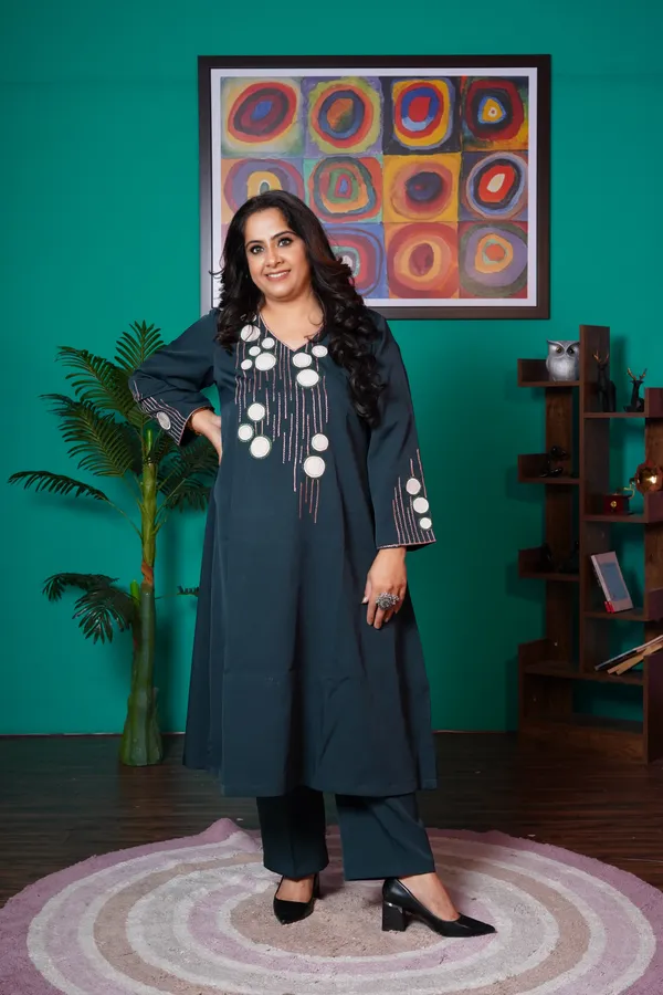 Green_Rayon_Premium_Long_Dress_With_Dupatta_For_Women_&_Girls