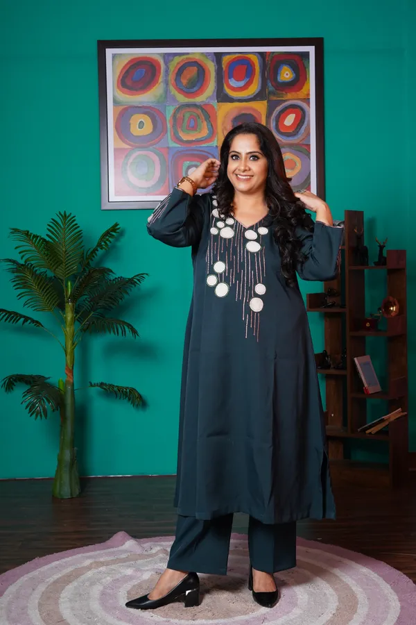 Green_Rayon_Premium_Long_Dress_With_Dupatta_For_Women_&_Girls