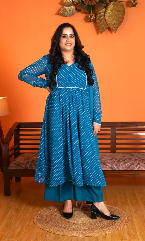 Sky_Blue_Rayon_Premium_Long_Dress_With_Dupatta_For_Women_&_Girls