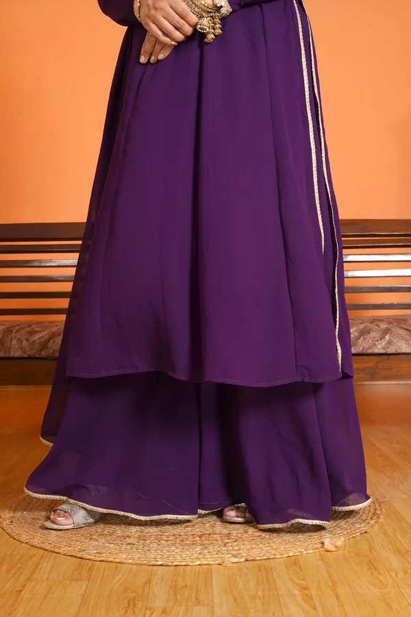 Purple_Rayon_Premium_Long_Dress_With_Dupatta_For_Women_&_Girls