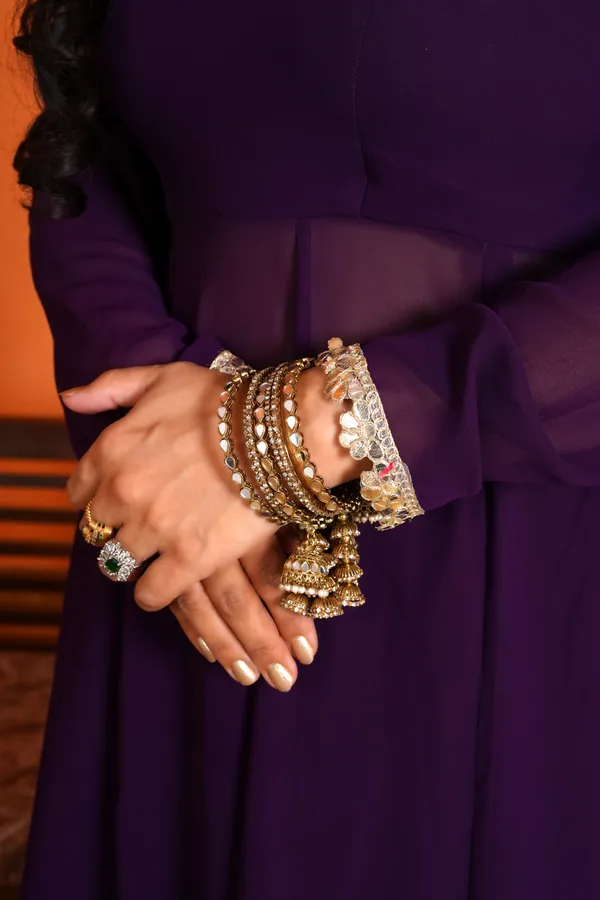 Purple_Rayon_Premium_Long_Dress_With_Dupatta_For_Women_&_Girls
