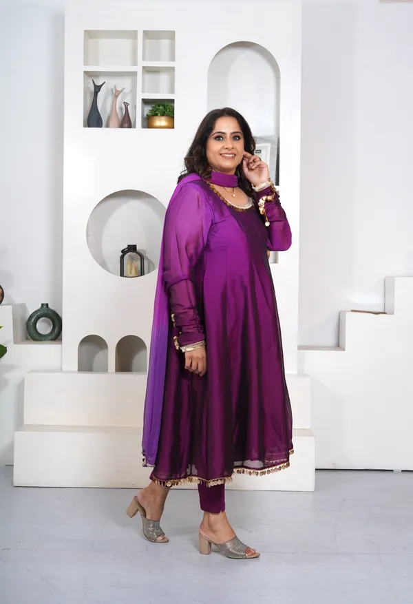 Purple_Rayon_Premium_Long_Dress_With_Dupatta_For_Women_&_Girls