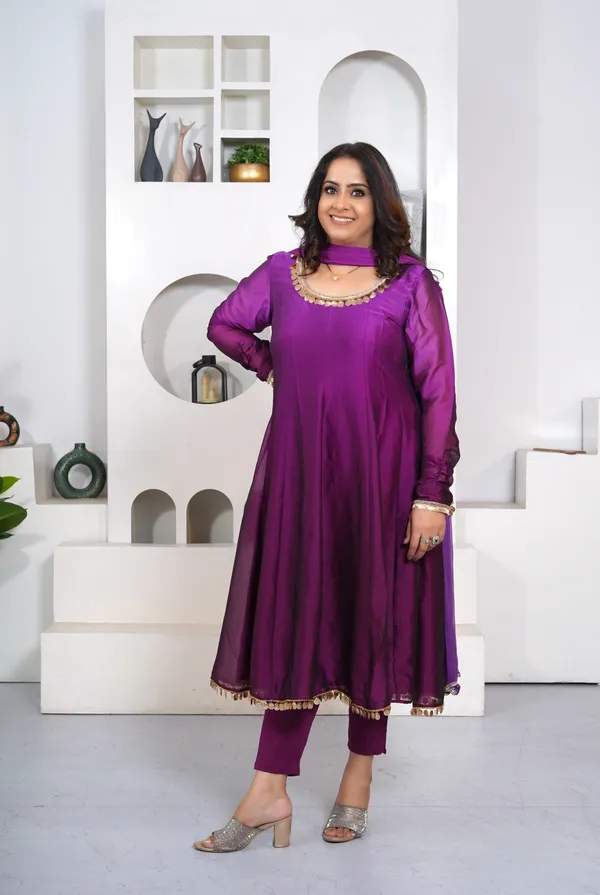 Purple_Rayon_Premium_Long_Dress_With_Dupatta_For_Women_&_Girls