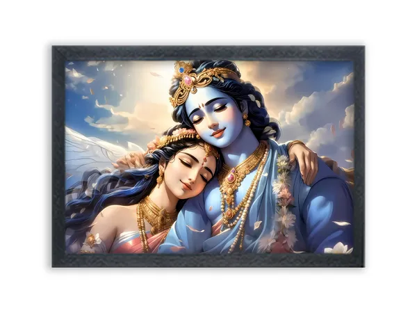 Radha_Krishna_Photo_Frame_For_Wall_Mounted_Painting_(10_*_14_Inches)_(With_Frame)