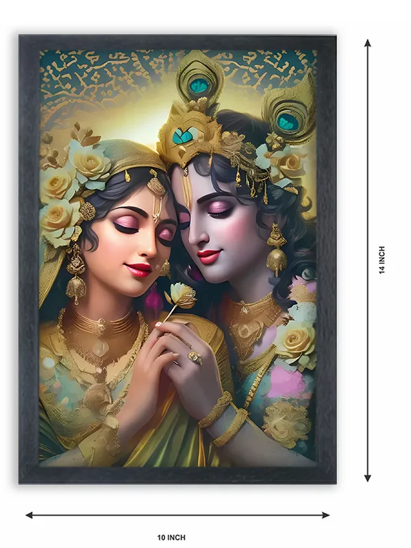 Radha_Krishna_Photo_Frame_For_Wall_Mounted_Painting_(10_*_14_Inches)_(With_Frame)