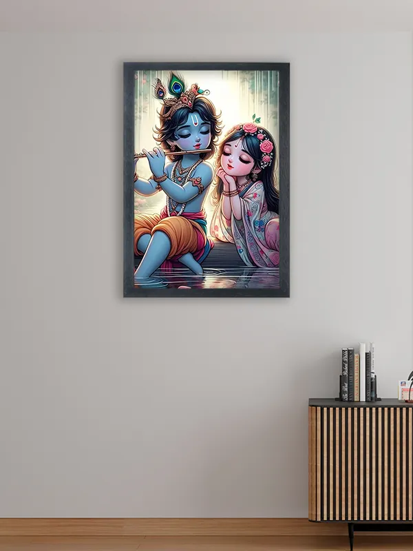 Radha_Krishna_Photo_Frame_For_Wall_Mounted_Painting_(10_*_14_Inches)_(With_Frame)