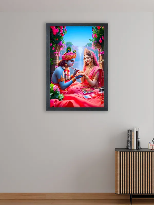 Radha_Krishna_Photo_Frame_For_Wall_Mounted_Painting_(10_*_14_Inches)_(With_Frame)