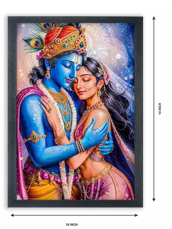 Radha_Krishna_Photo_Frame_For_Wall_Mounted_Painting_(10_*_14_Inches)_(With_Frame)
