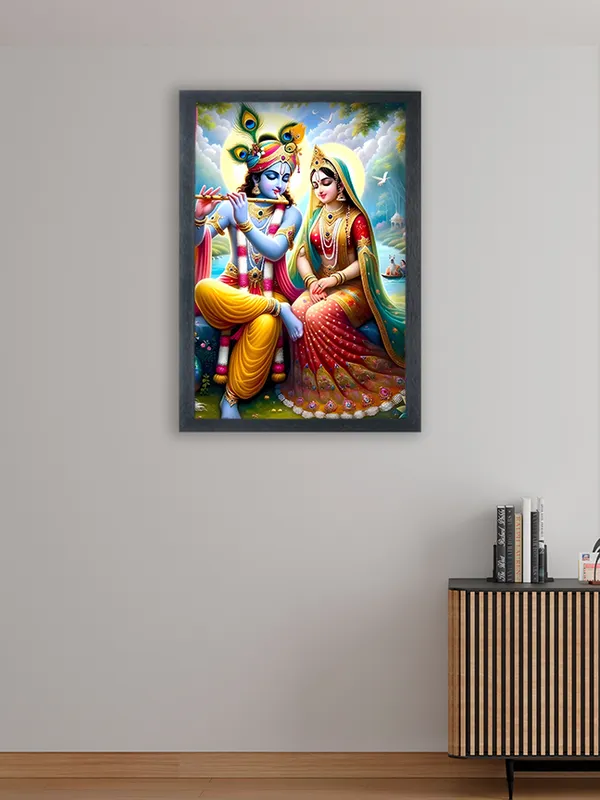 Radha_Krishna_Photo_Frame_For_Wall_Mounted_Painting_(10_*_14_Inches)_(With_Frame)