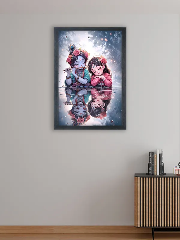 Radha_Krishna_Photo_Frame_For_Wall_Mounted_Painting_(10_*_14_Inches)_(With_Frame)