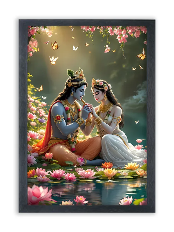 Radha_Krishna_Photo_Frame_For_Wall_Mounted_Painting_(10_*_14_Inches)_(With_Frame)
