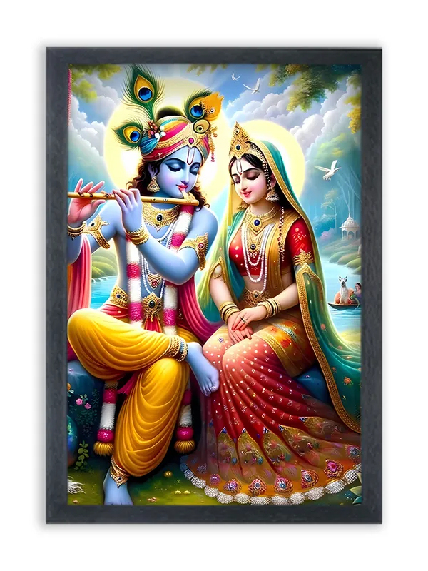 Radha_Krishna_Photo_Frame_For_Wall_Mounted_Painting_(10_*_14_Inches)_(With_Frame)