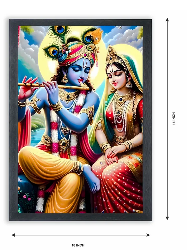 Radha_Krishna_Photo_Frame_For_Wall_Mounted_Painting_(10_*_14_Inches)_(With_Frame)