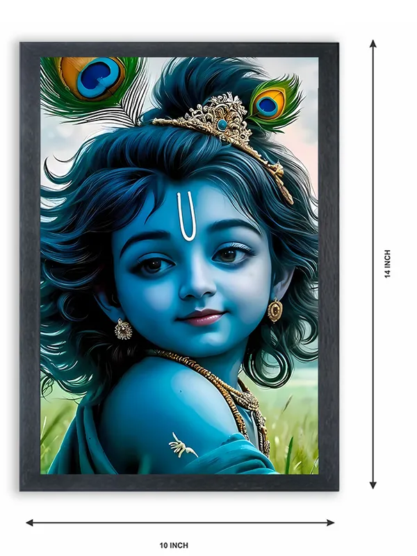 Radha_Krishna_Photo_Frame_For_Wall_Mounted_Painting_(10_*_14_Inches)_(With_Frame)