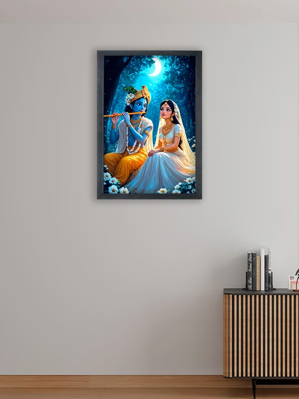Radha_Krishna_Photo_Frame_For_Wall_Mounted_Painting_(10_*_14_Inches)_(With_Frame)