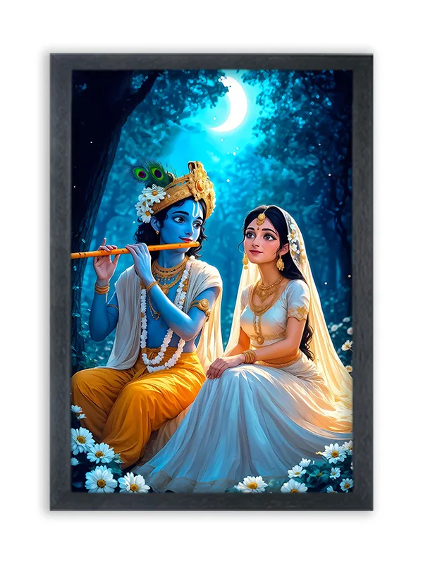 Radha_Krishna_Photo_Frame_For_Wall_Mounted_Painting_(10_*_14_Inches)_(With_Frame)