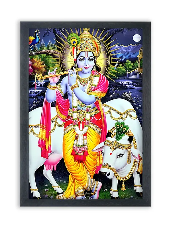 Radha_Krishna_Photo_Frame_For_Wall_Mounted_Painting_(10_*_14_Inches)_(With_Frame)