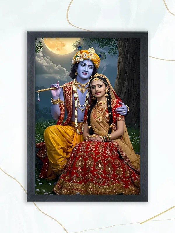 Radha_Krishna_Photo_Frame_For_Wall_Mounted_Painting_(10_*_14_Inches)_(With_Frame)