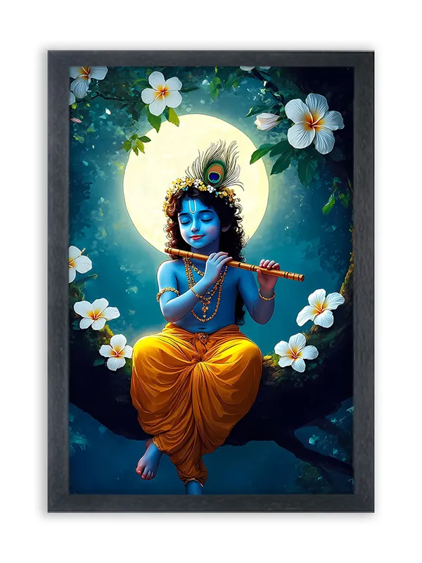 Radha_Krishna_Photo_Frame_For_Wall_Mounted_Painting_(10_*_14_Inches)_(With_Frame)