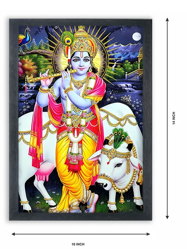 Radha_Krishna_Photo_Frame_For_Wall_Mounted_Painting_(10_*_14_Inches)_(With_Frame)