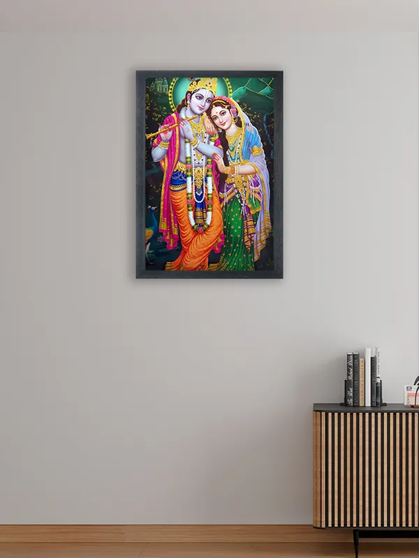 Radha_Krishna_Photo_Frame_For_Wall_Mounted_Painting_(10_*_14_Inches)_(With_Frame)