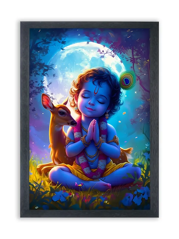 Radha_Krishna_Photo_Frame_For_Wall_Mounted_Painting_(10_*_14_Inches)_(With_Frame)