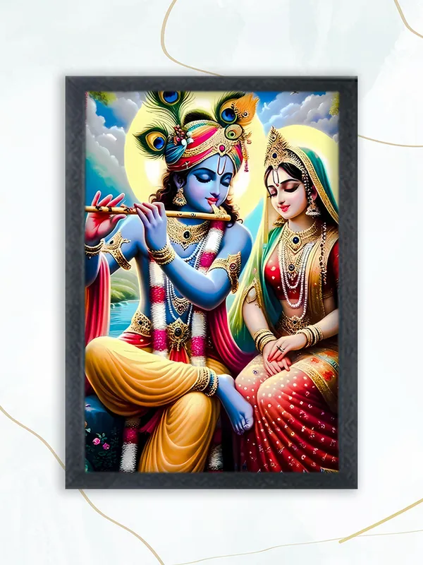 Radha_Krishna_Photo_Frame_For_Wall_Mounted_Painting_(10_*_14_Inches)_(With_Frame)