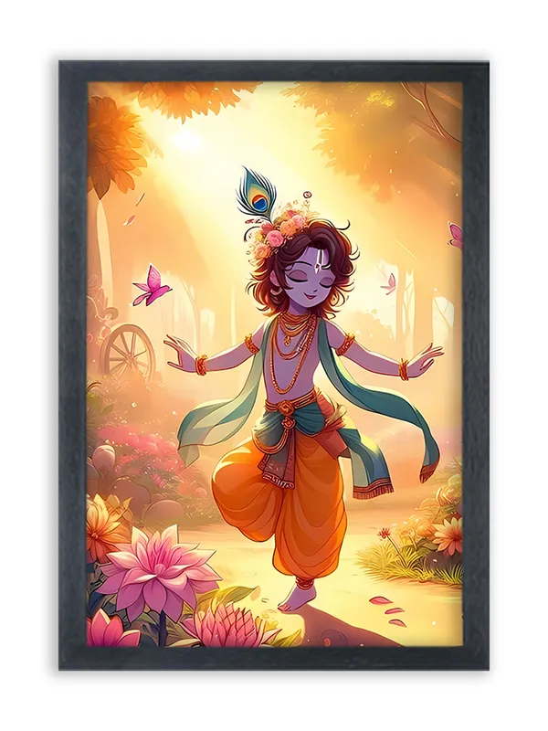 Radha_Krishna_Photo_Frame_For_Wall_Mounted_Painting_(10_*_14_Inches)_(With_Frame)