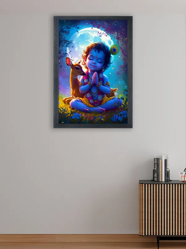 Radha_Krishna_Photo_Frame_For_Wall_Mounted_Painting_(10_*_14_Inches)_(With_Frame)