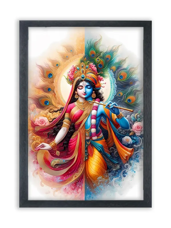 Radha_Krishna_Photo_Frame_For_Wall_Mounted_Painting_(10_*_14_Inches)_(With_Frame)