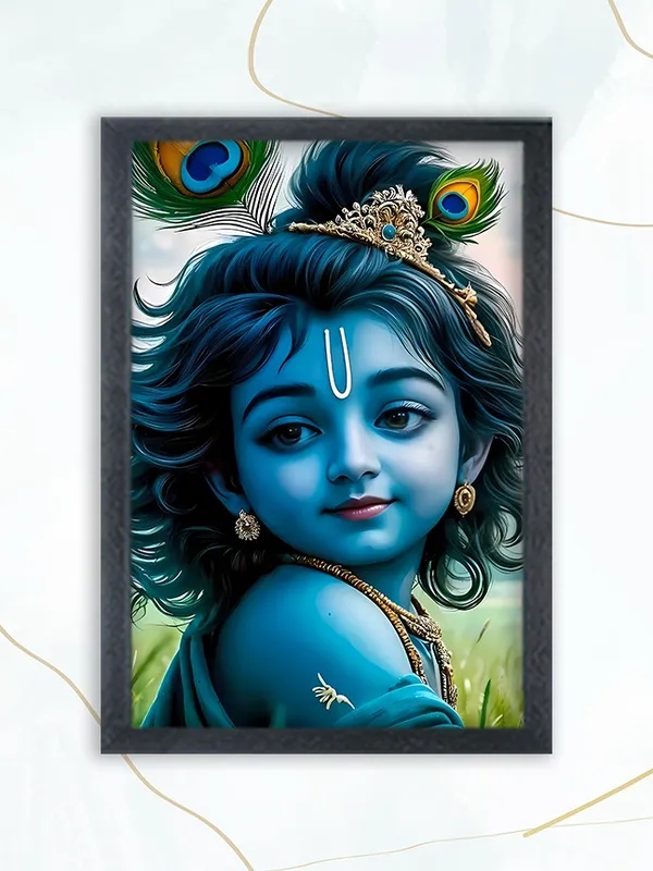 Radha_Krishna_Photo_Frame_For_Wall_Mounted_Painting_(10_*_14_Inches)_(With_Frame)