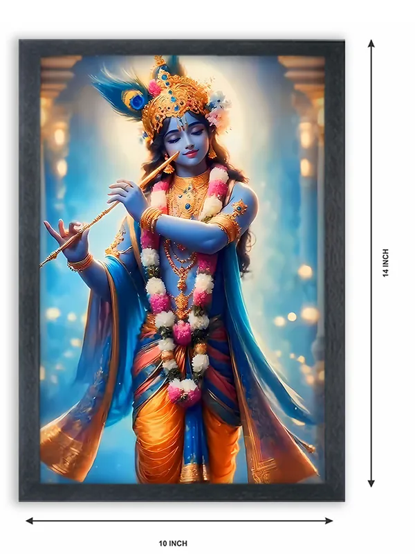 Radha_Krishna_Photo_Frame_For_Wall_Mounted_Painting_(10_*_14_Inches)_(With_Frame)
