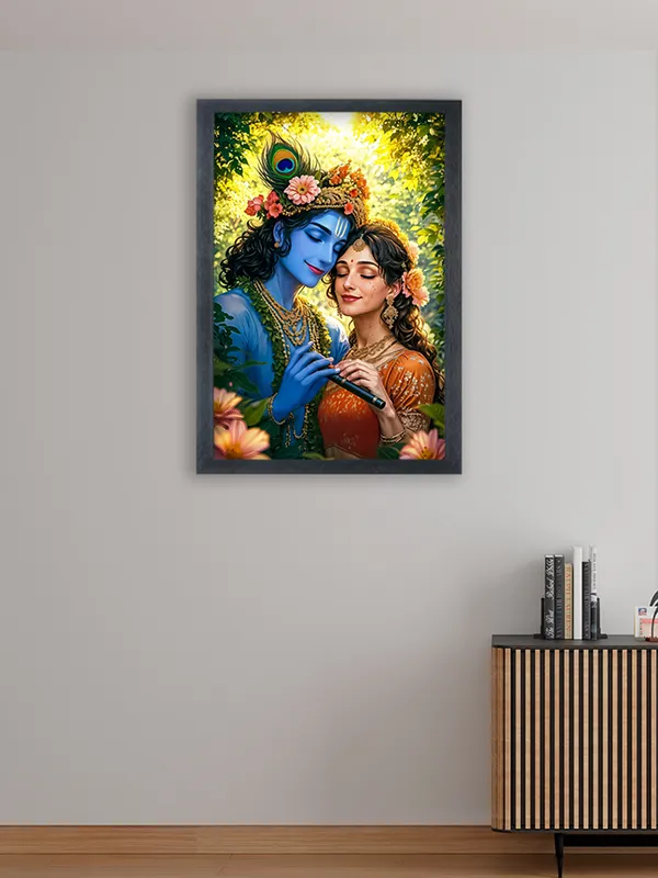 Radha_Krishna_Photo_Frame_For_Wall_Mounted_Painting_(10_*_14_Inches)_(With_Frame)
