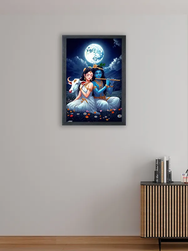 Radha_Krishna_Photo_Frame_For_Wall_Mounted_Painting_(10_*_14_Inches)_(With_Frame)