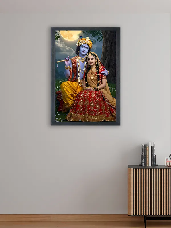 Radha_Krishna_Photo_Frame_For_Wall_Mounted_Painting_(10_*_14_Inches)_(With_Frame)