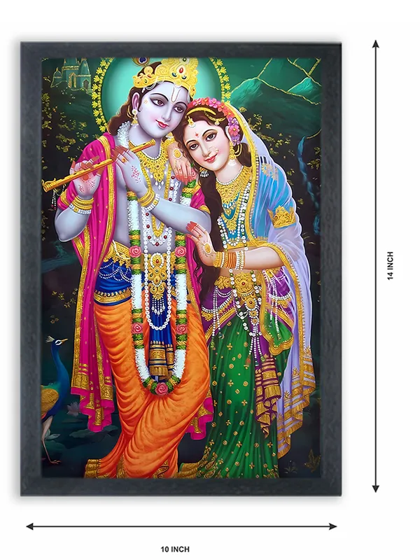 Radha_Krishna_Photo_Frame_For_Wall_Mounted_Painting_(10_*_14_Inches)_(With_Frame)