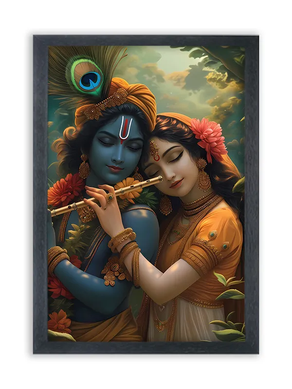 Radha_Krishna_Photo_Frame_For_Wall_Mounted_Painting_(10_*_14_Inches)_(With_Frame)