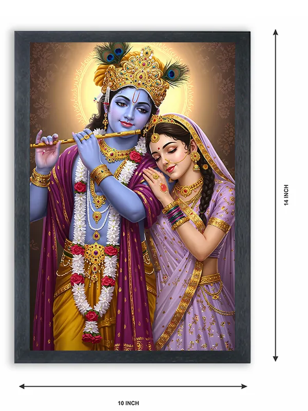 Radha_Krishna_Photo_Frame_For_Wall_Mounted_Painting_(10_*_14_Inches)_(With_Frame)