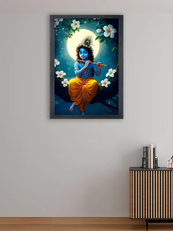 Radha_Krishna_Photo_Frame_For_Wall_Mounted_Painting_(10_*_14_Inches)_(With_Frame)