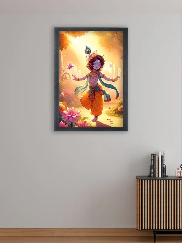 Radha_Krishna_Photo_Frame_For_Wall_Mounted_Painting_(10_*_14_Inches)_(With_Frame)