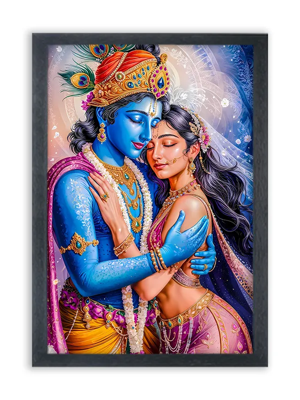 Radha_Krishna_Photo_Frame_For_Wall_Mounted_Painting_(10_*_14_Inches)_(With_Frame)