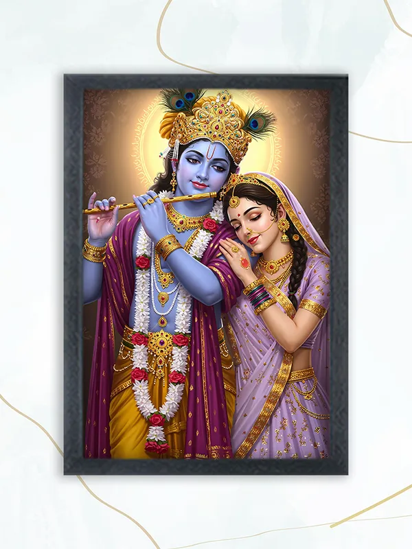 Radha_Krishna_Photo_Frame_For_Wall_Mounted_Painting_(10_*_14_Inches)_(With_Frame)