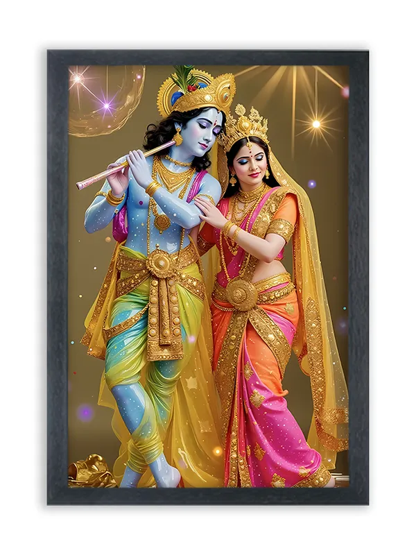 Radha_Krishna_Photo_Frame_For_Wall_Mounted_Painting_(10_*_14_Inches)_(With_Frame)