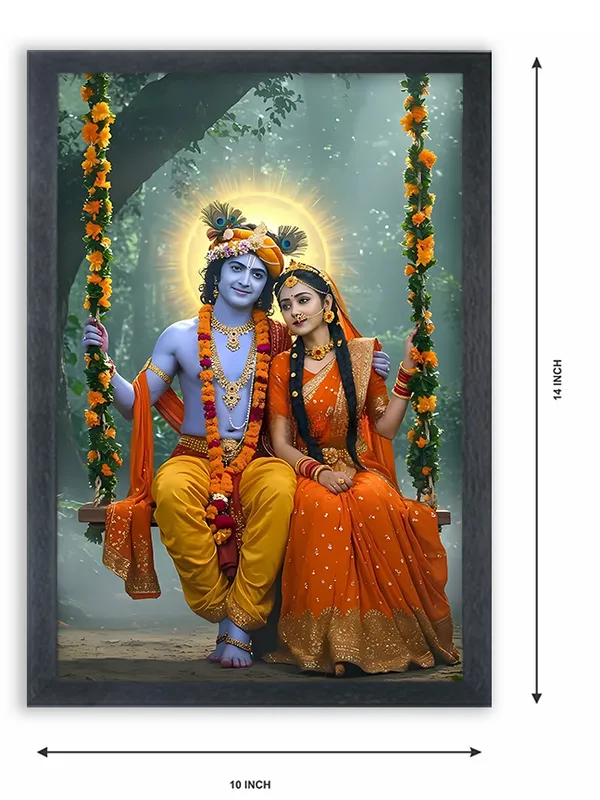 Radha_Krishna_Photo_Frame_For_Wall_Mounted_Painting_(10_*_14_Inches)_(With_Frame)