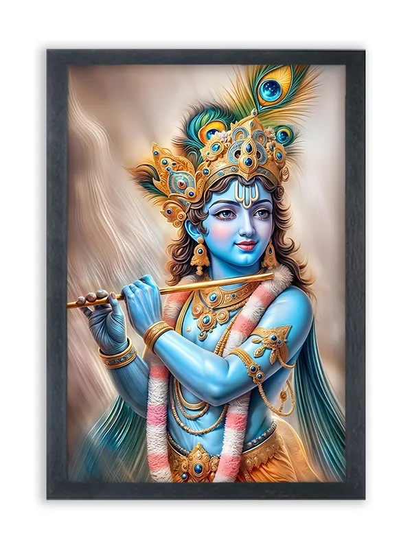 Radha_Krishna_Photo_Frame_For_Wall_Mounted_Painting_(10_*_14_Inches)_(With_Frame)
