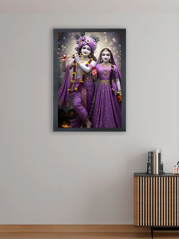 Radha_Krishna_Photo_Frame_For_Wall_Mounted_Painting_(10_*_14_Inches)_(With_Frame)