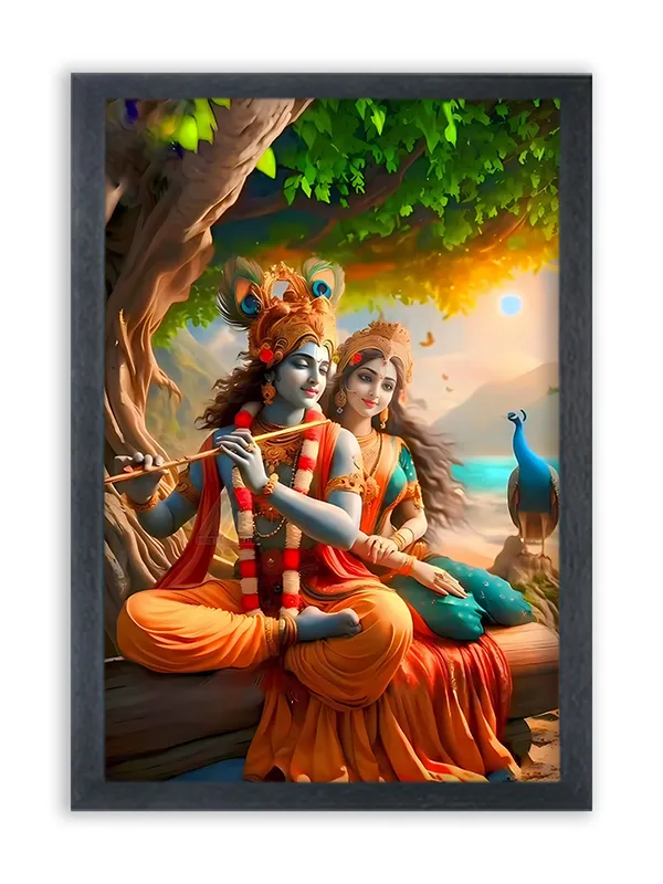 Radha_Krishna_Photo_Frame_For_Wall_Mounted_Painting_(10_*_14_Inches)_(With_Frame)